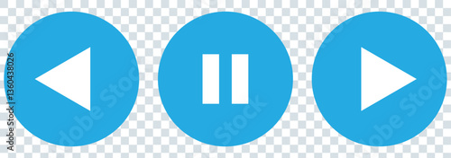 Play and pause buttons - vector icon illustration design. Video Audio Player. Player Button set icon symbol – vector. Play and pause vector button black icons isolated on transparent