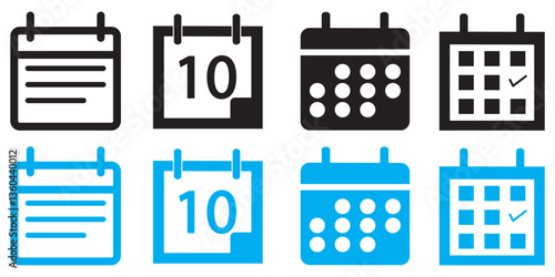 Calendar icon set. Calender symbol. calendar vector icon