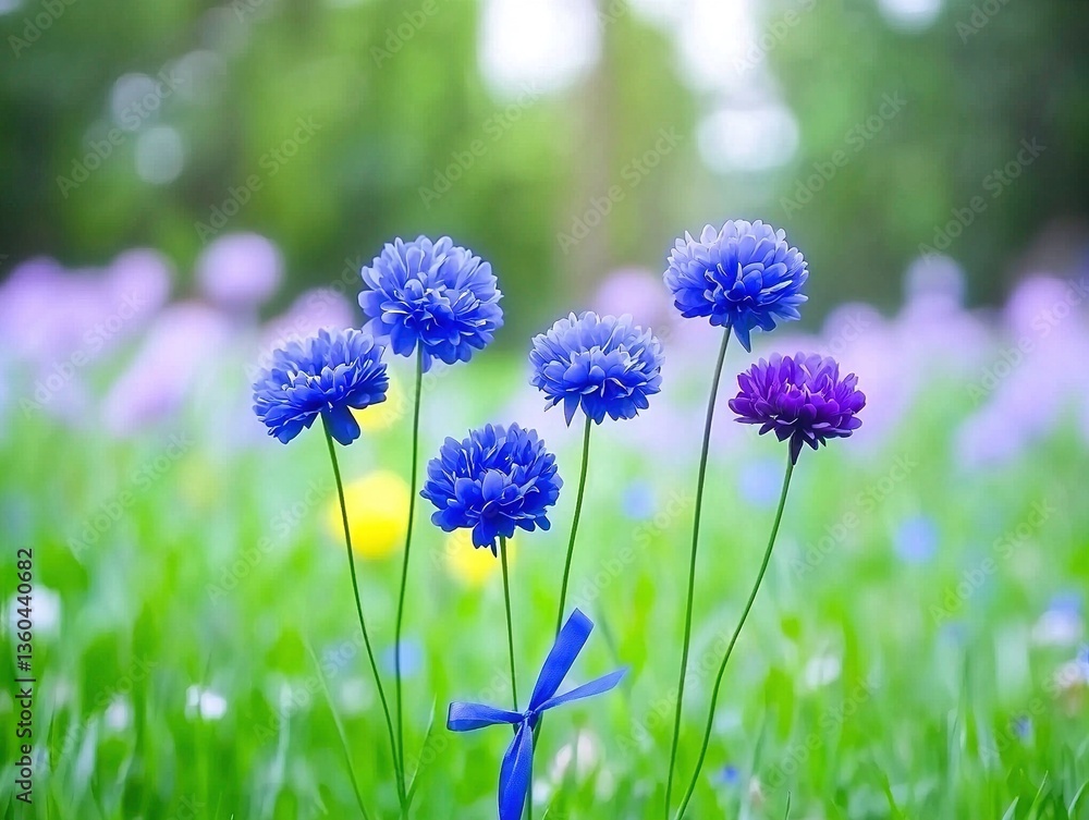 Vibrant Flowers in Meadow Vibrant Flowers in Meadow
