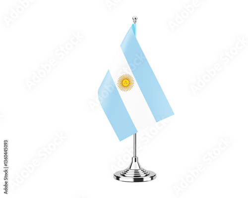 Argentina small national flag isolate background