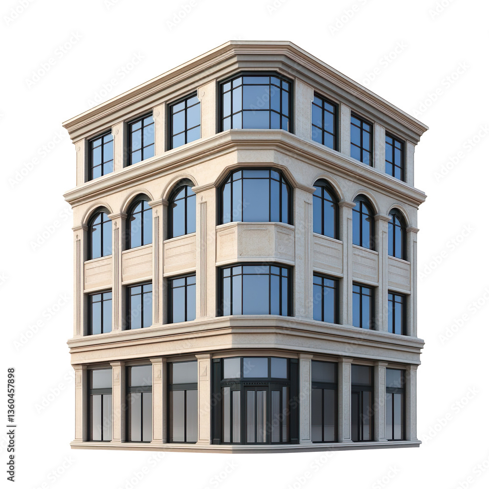 Obraz premium A building isolated on transparent background