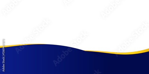 Free Download Elegant blue and gold wave background with a modern, minimalist design, perfect for banners, presentations, or business templates - GFXLoad