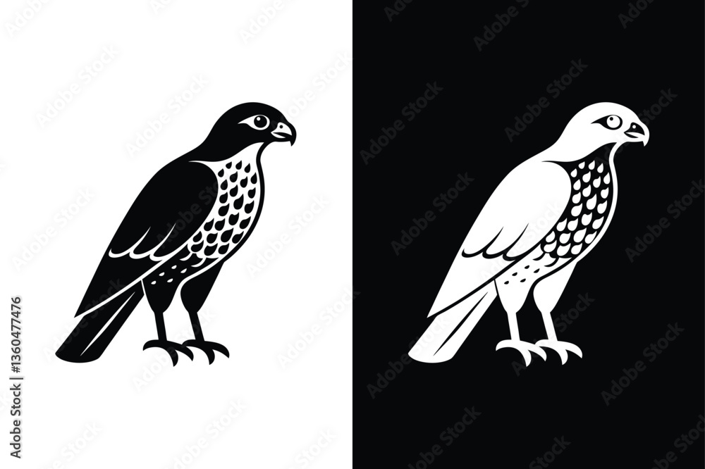 Fototapeta premium Osprey icon vector on White Background ,Vector Art Illustration on white background.