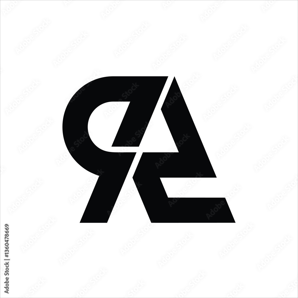 letter Qz or Zq abstract decoration logo letter Qz or Zq abstract decoration logo