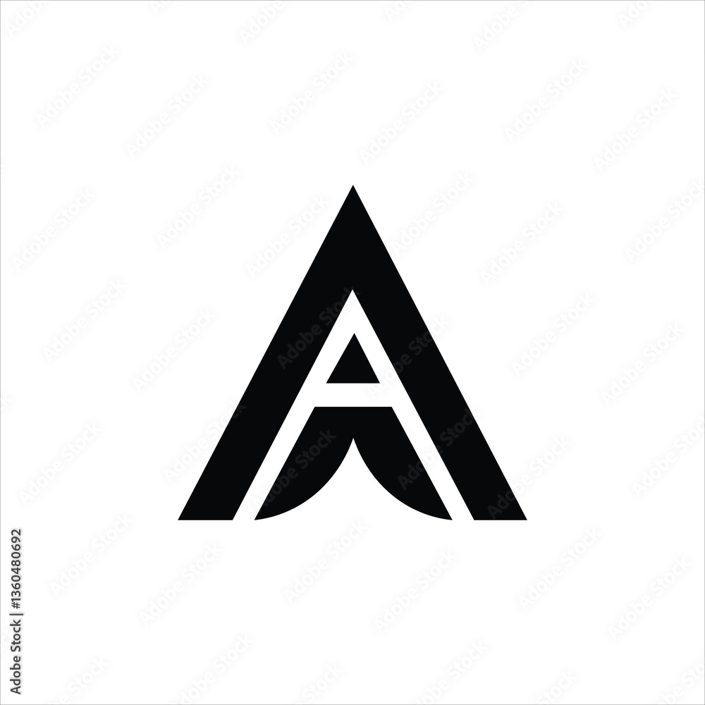 Letter A Triangle Abstract Logo Design Letter A Triangle Abstract Logo Design