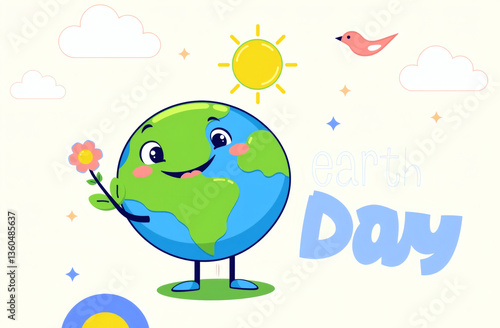 Earth Day Logo for Sustainability Campaigns and Events
