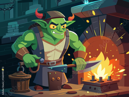 goblin forging sword 