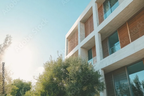 Wallpaper Mural Modern architectural design with natural elements at sunset in a serene location Torontodigital.ca