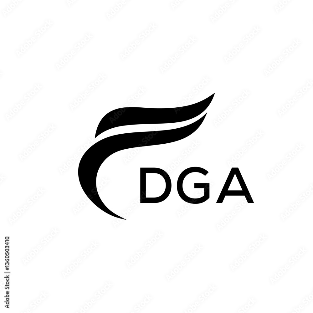 Fototapeta premium DGA creative minimalist letter logo.