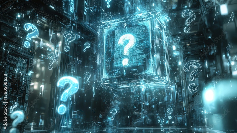 Obraz premium Holographic will projection unveils past secrets in virtual chamber