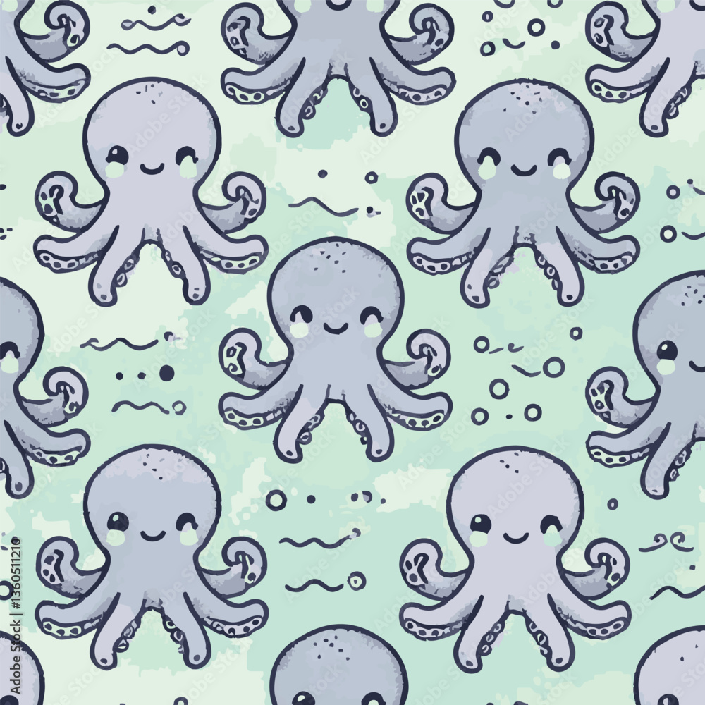 Outstanding Octopus Print Design in Vector Outstanding Octopus Print Design in Vector