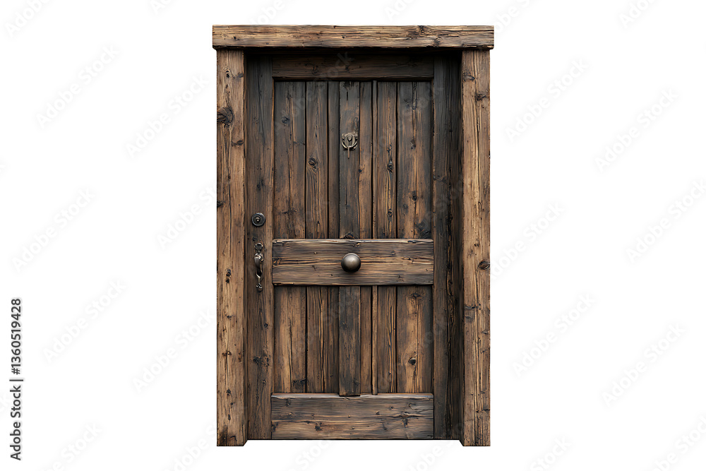 Wooden door Isolated on White and Transparent Background PNG Image. Wooden door Isolated on White and Transparent Background PNG Image.