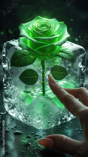 hand holding water drops