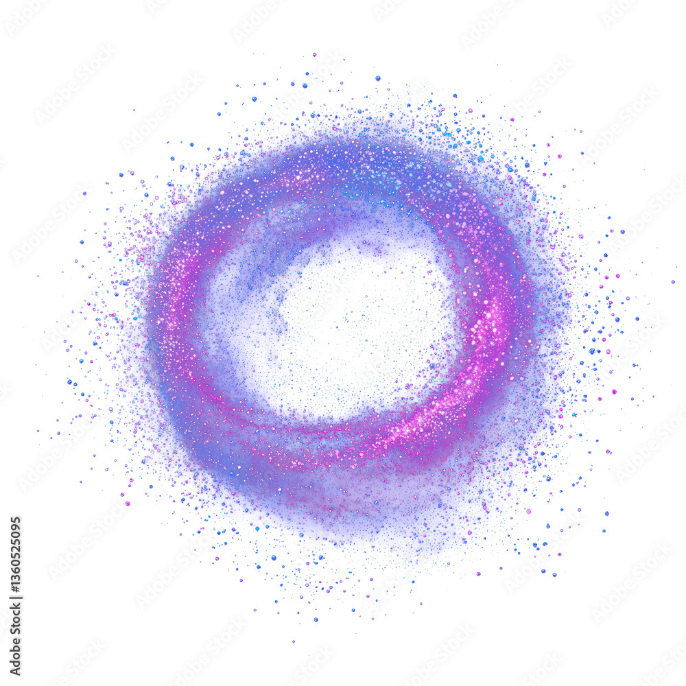 Fototapeta premium PNG Purple circular energy field universe nebula space.