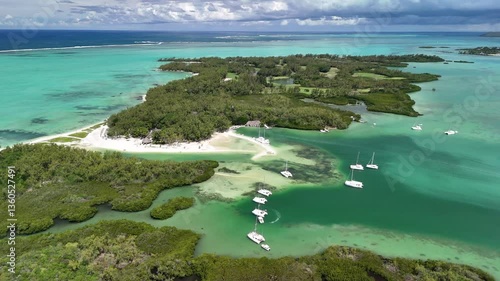 Wallpaper Mural Aerial view of Ile aux Cerfs (Deer Island), Mauritius Island, Africa, Indian Ocean  Torontodigital.ca