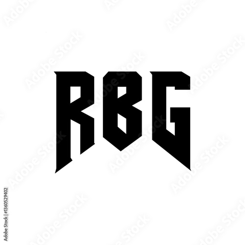 RBG letter logo design for technology company. RBG logo design black and white color combination. RBG logo, RBG vector, RBG design, RBG icon, RBG alphabet. RBG typography logo design.