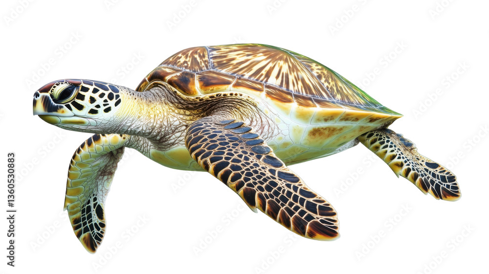 Fototapeta premium turtle on white background