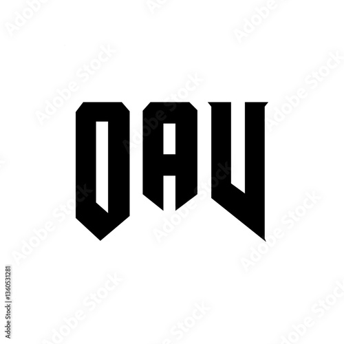 OAV letter logo design for technology company. OAV logo design black and white color combination. OAV logo, OAV vector, OAV design, OAV icon, OAV alphabet. OAV typography logo design.