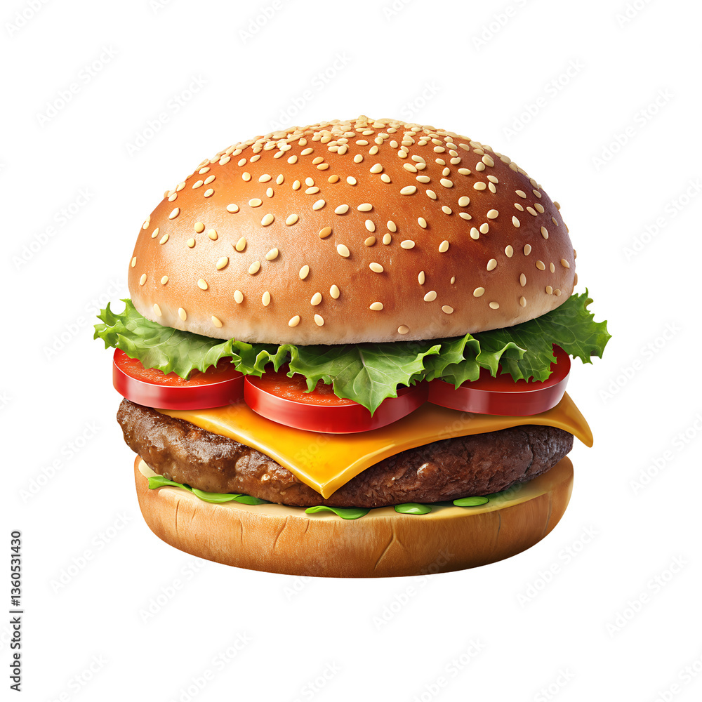 hamburger on a white background hamburger on a white background