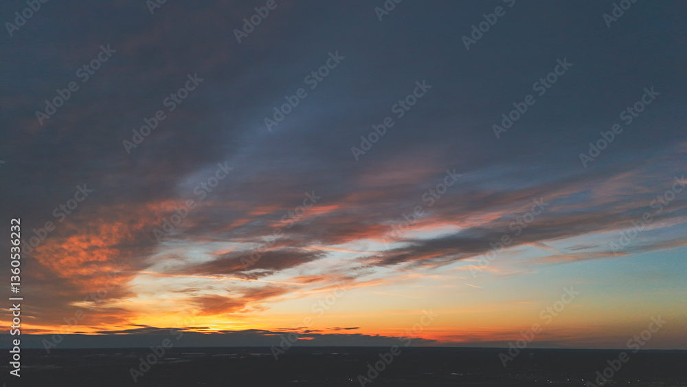 sunset sky from above the horizon sunset sky from above the horizon