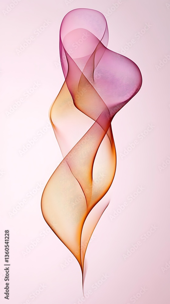 Abstract Flowing Shapes on Light Background Abstract Flowing Shapes on Light Background