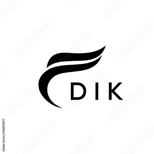 DIK creative minimalist letter logo.	