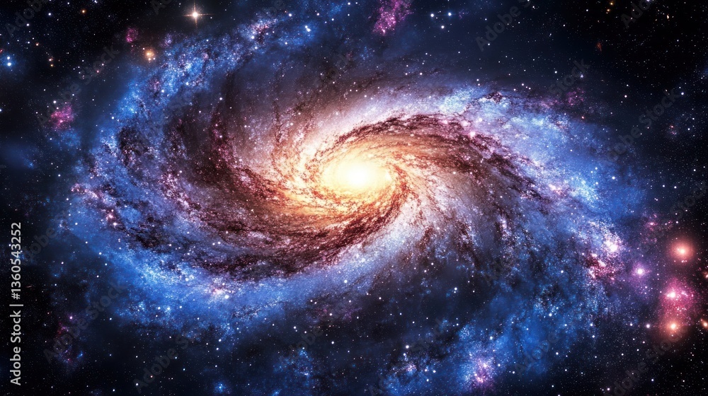 Obraz premium Spiral Galaxy in Cosmic Deep Space