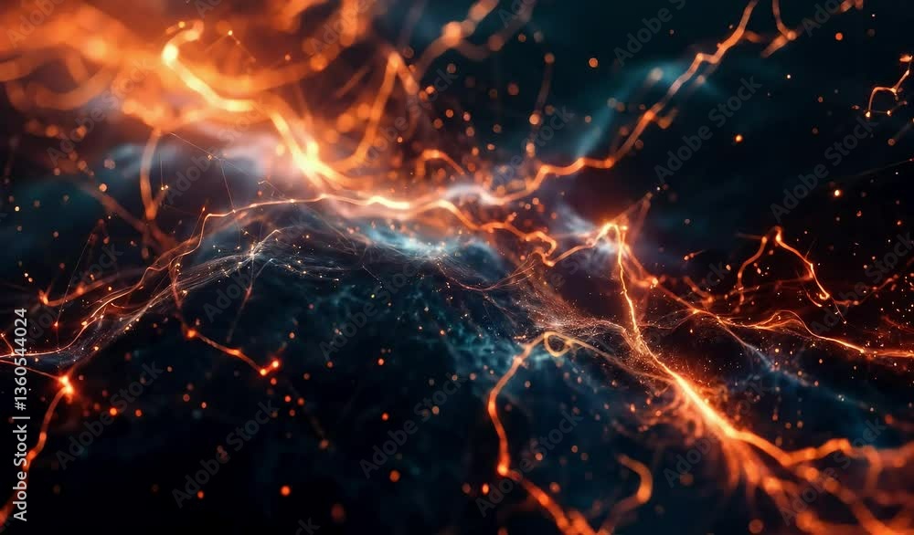 Dynamic Electric Patterns In Fiery Orange Animation Dynamic Electric Patterns In Fiery Orange Animation