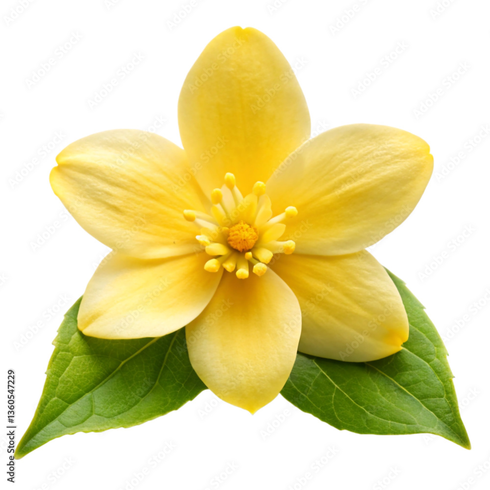 Fototapeta premium Yellow frangipani flower isolated on a white background