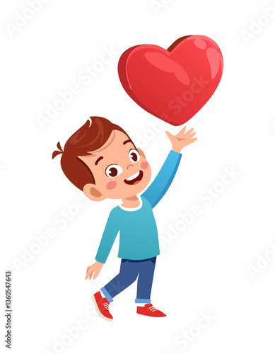 boy with heart