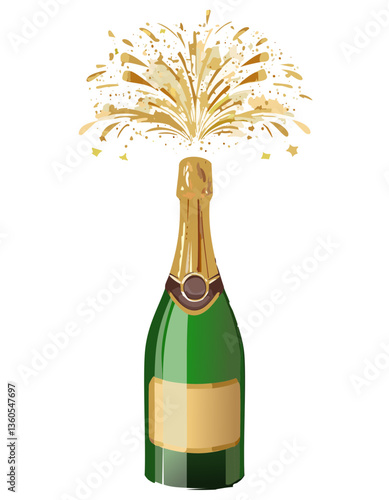 champagne bottle popping
