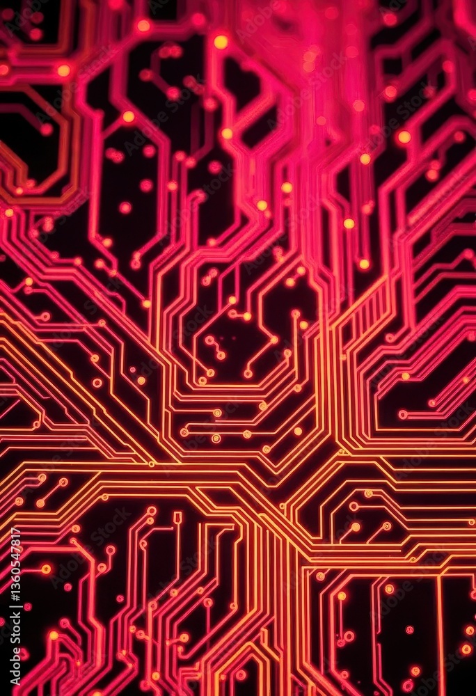 Intricate glowing circuit board pattern on dark background, cyberpunk, board Intricate glowing circuit board pattern on dark background, cyberpunk, board
