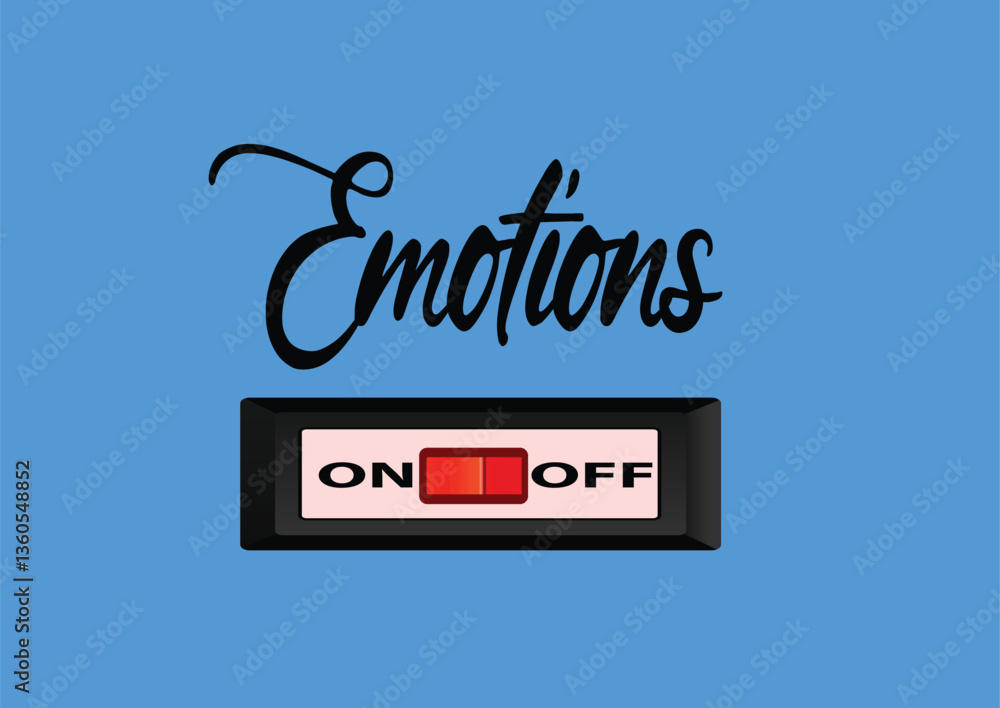 Obraz premium Emotions ON OFF,vector