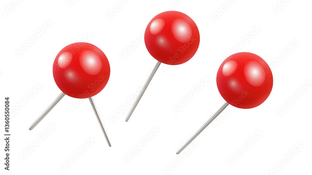 Three Red Lollipop Pops on Sticks Three Red Lollipop Pops on Sticks