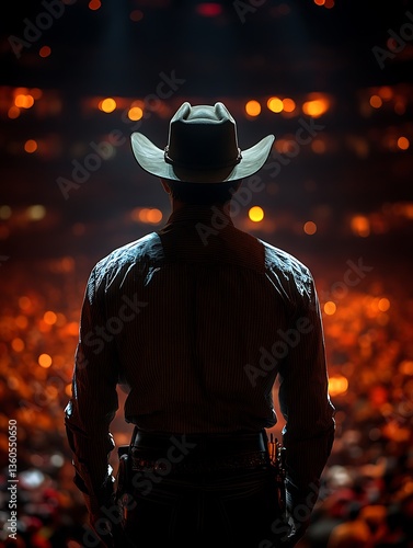 Cowboy Stage Spotlight Backlit.