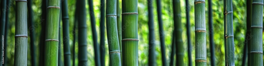 A dense bamboo forest with lush green leaves and tall stalks of the plant Japanese pattern, creating an enchanting natural background A dense bamboo forest with lush green leaves and tall stalks of the plant Japanese pattern, creating an enchanting natural background