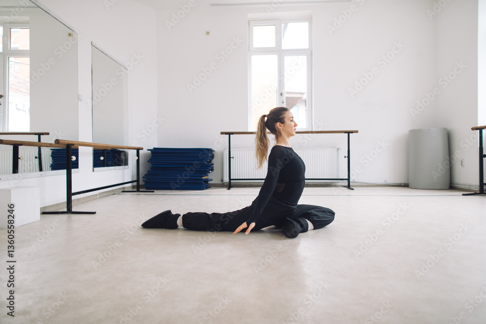 Obraz premium Modern ballet training session