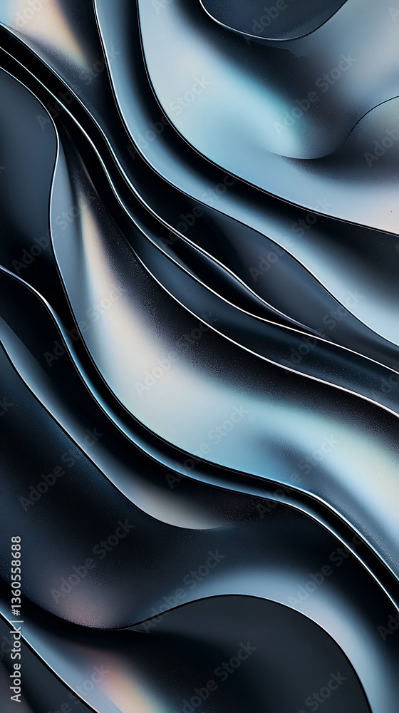 Fototapeta premium Abstract metallic drapery