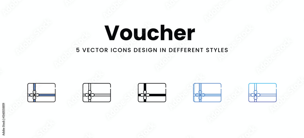 Voucher vector icons set stock illustration Voucher vector icons set stock illustration