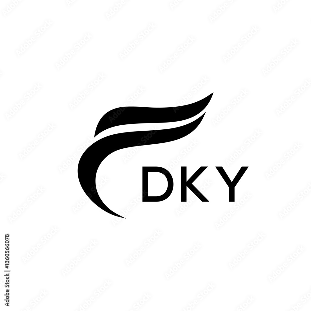 Obraz premium DKY creative minimalist letter logo.