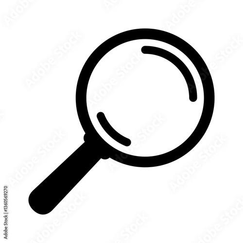 Search icon. Magnifying glass icon, loupe icon.