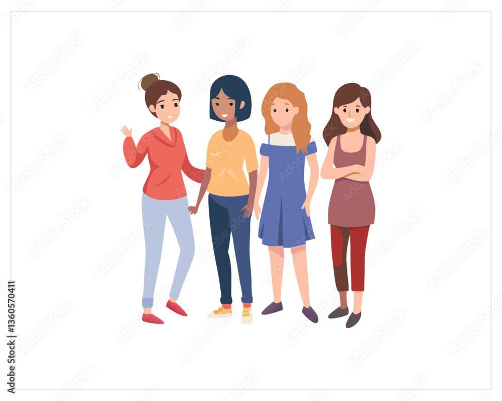Fototapeta premium Women vector , girls day free SVG Download
