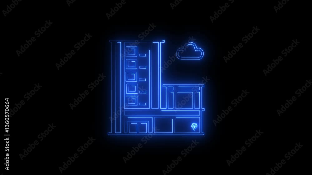 Neon Dreams A Futuristic Cityscape in Vibrant bule Embracing Urban Aesthetics and Digital Design in a Cyberpunk Realm Neon Dreams A Futuristic Cityscape in Vibrant bule Embracing Urban Aesthetics and Digital Design in a Cyberpunk Realm