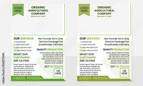 Corporate classical agricultural flyer with square shape