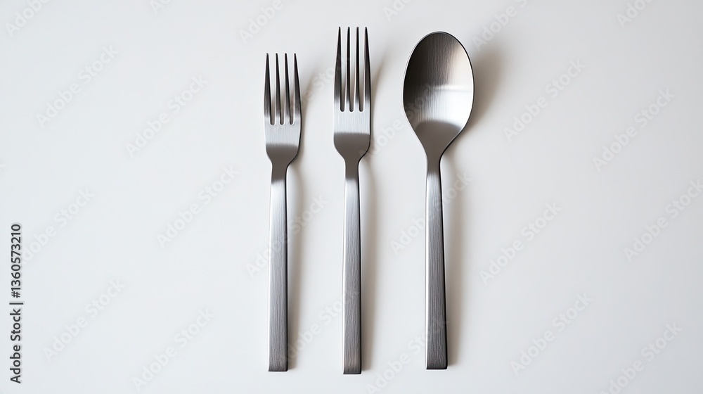 A high-end cutlery set including a fork A high-end cutlery set including a fork