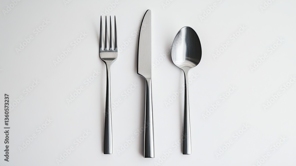 A high-end cutlery set including a fork A high-end cutlery set including a fork