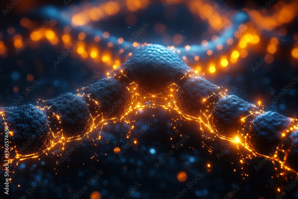 Fototapeta premium Abstract Structure of Energy and Particles