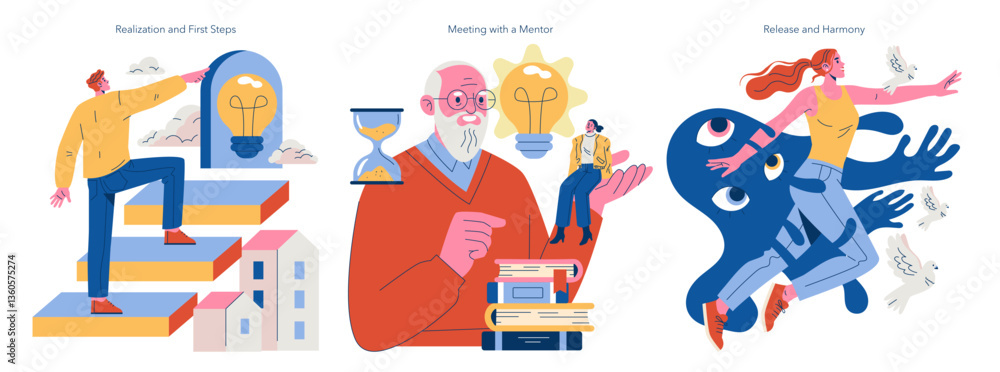 FOBO. Flat Vector Illustration FOBO. Flat Vector Illustration