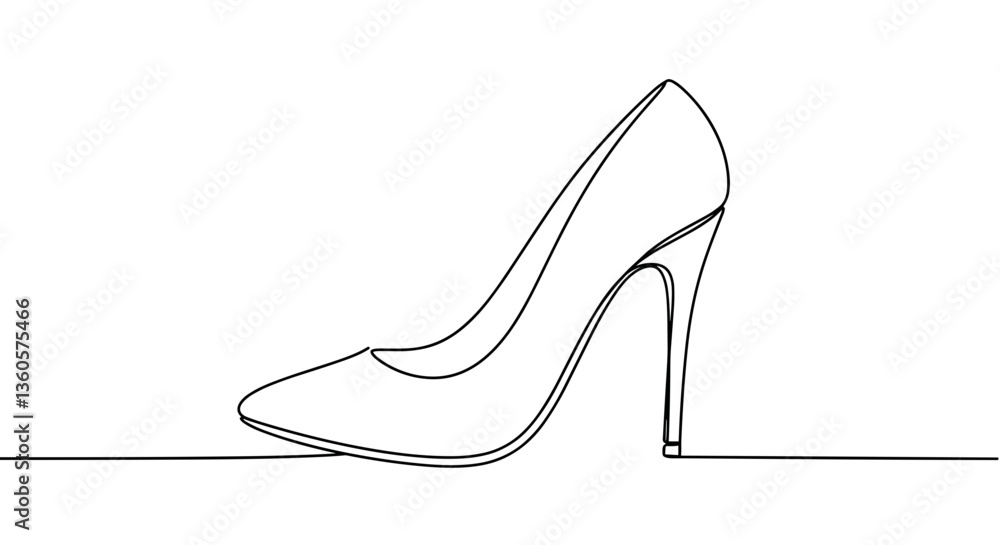 Stylish high heel shoe design in minimalist style Stylish high heel shoe design in minimalist style