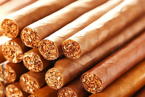 Stacked Cigars Closeup.